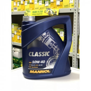 Масло MANNOL Полусинтетическое масло 7501 Classic 10w-40, 4л