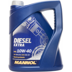 MANNOL Полусинтетическое масло 7504 DIESEL EXTRA 10w-40, 5л