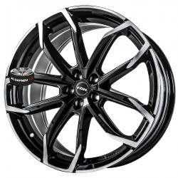 6.5x16 5/112 ET46 57.1 RIAL Lucca Diamond Black Front Polished